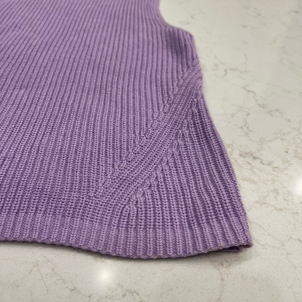 LOFT Lilac Ribbed Sweater - Picture 4 of 8